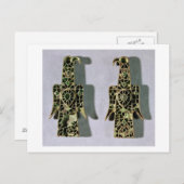 鷲の形をしたブローチ（金属とエナメル） ポストカード (正面/裏面)