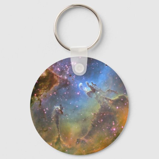 鷲の星雲の広い視野の画像 キーホルダー (正面)
