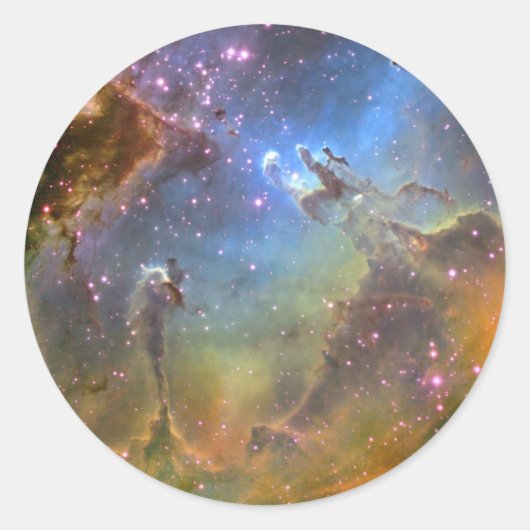 鷲の星雲の広い視野の画像 ラウンドシール (正面)