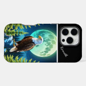 鷲の月夜の番 iPhoneケース (裏面横)