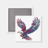 鷲の漫画、7月4日の概念 マグネット (正面/裏面)