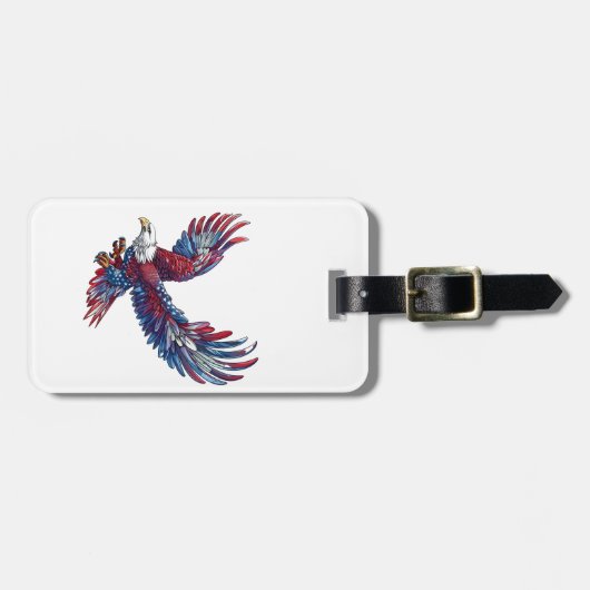 鷲の漫画、7月4日の概念 ラゲッジタグ (正面横)