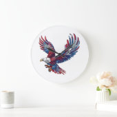 鷲の漫画、7月4日の概念 ラージ壁時計 (ホーム)