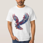 鷲の漫画、7月4日の概念 Tシャツ (正面)