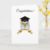 鷲の白人卒業 カード (黄色い花)