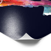 鷲の精の鳥。トーテム。水彩画 フォトプリント            (角)