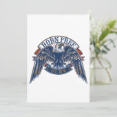 鷲の紋章と「Born Free」バナーのマジェスティックイーグル 招待状 (スタンド正面)