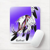 鷲の羽のマウスパッドを介した回復性の女性 マウスパッド (マウス)