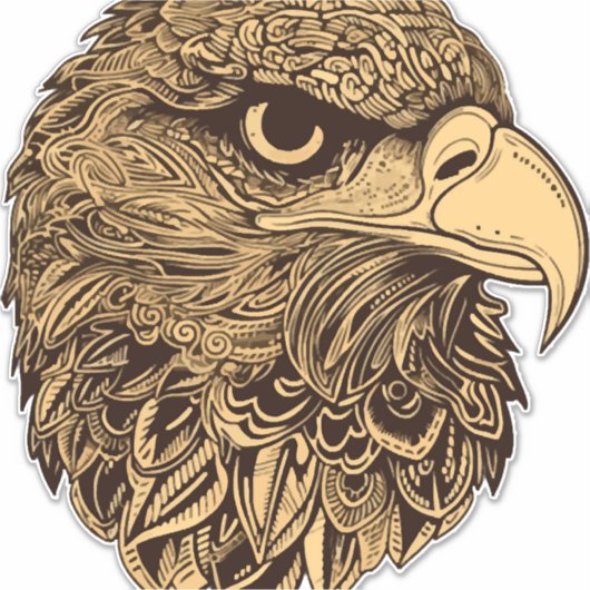 鷲の頭動物 シール (正面)