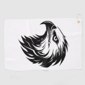 鷲の頭鳥の猛威 ゴルフタオル (横)