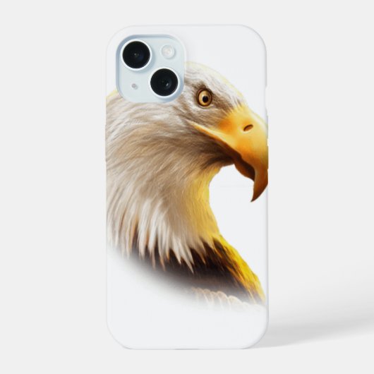 鷲の顔 iPhone 15ケース (裏面)