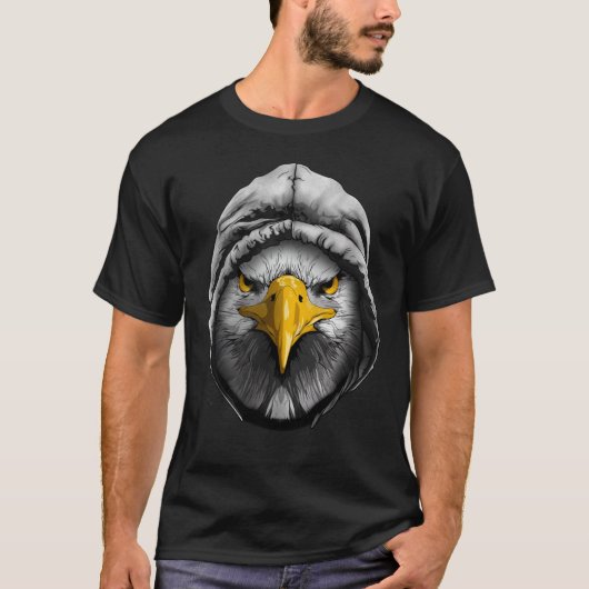 鷲の鳥のグラフィック動物のワシ Tシャツ (正面)