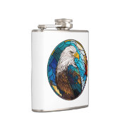 鷲の鳥の動物のポートレートステンドグラス野生動物 フラスク (右)