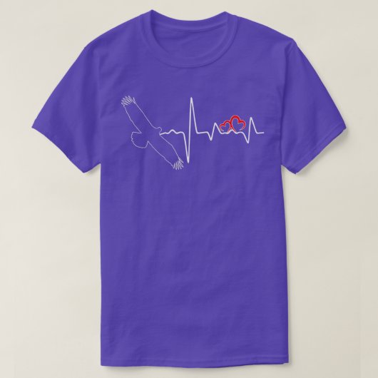 鷲の鳥の心拍愛 Tシャツ (デザイン正面)