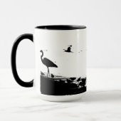 鷲の鳥の野性生物動物の沼地 マグカップ (左)