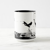 鷲の鳥の野性生物動物の沼地 マグカップ (中央)