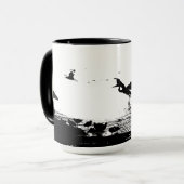 鷲の鳥の野性生物動物の沼地 マグカップ (正面左)