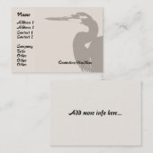 鷲の鳥の野性生物動物の沼地 名刺 (正面/裏面)