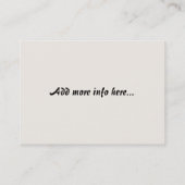 鷲の鳥の野性生物動物の沼地 名刺 (裏面)