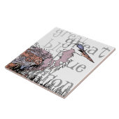 鷲の鳥の野性生物動物 タイル (側面)