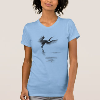 鷲のsumi-eの水彩画 tシャツ