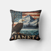 鷲は山と旗の上を飛ぶ クッション (裏面)