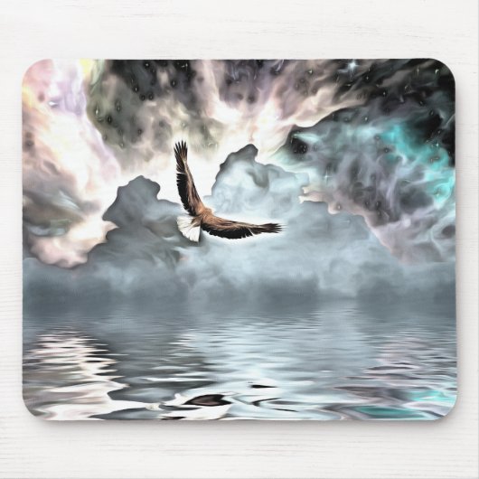 鷲は水面を飛ぶ マウスパッド (正面)