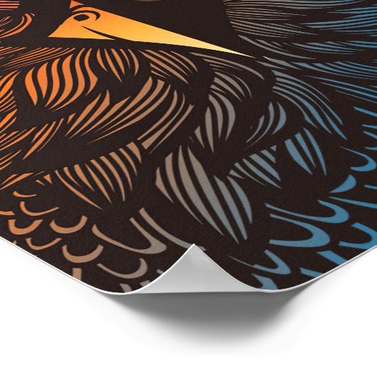 鷲は獲物を見る ポスター (角)