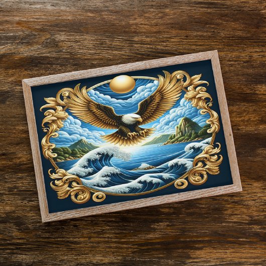 鷲威厳のあるが優雅に舞う ポスター