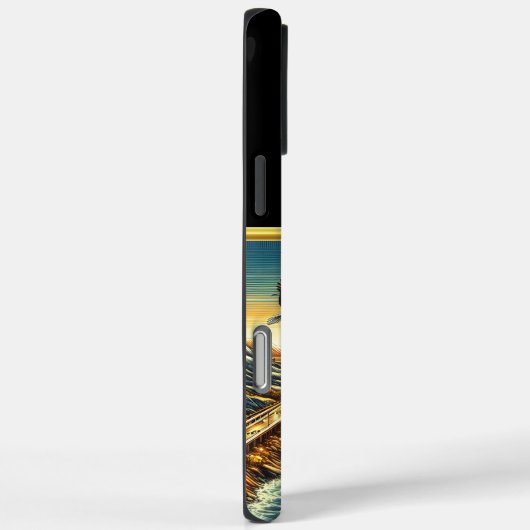 鷲威厳のあるは夕日を湾に臨む Case-Mate iPhoneケース (裏面 / 右)