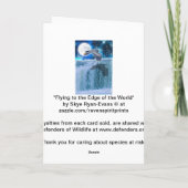 鷲、月及び滝のファンタジーのバースデー・カード カード (裏面)