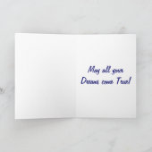 鷲、月及び滝のファンタジーのバースデー・カード カード (内部)