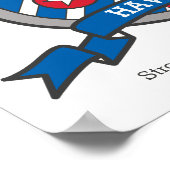 鷹の少年の名前の意味heraldryシールド ポスター (角)