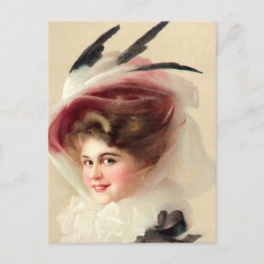 鷹の羽毛の帽子 ポストカード (正面)