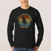 鷹匠 狩猟 私は鷹のために鋭利な物で遊びます Tシャツ (正面)