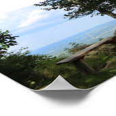 鷹山を望むベンチ ポスター (角)