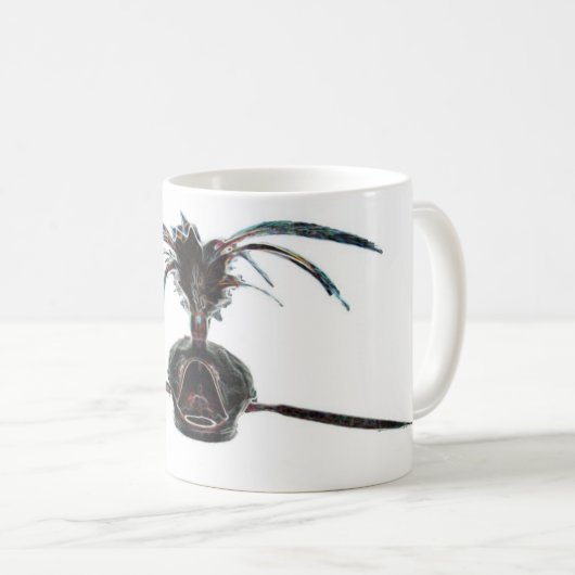 鷹狩のフードのマグ コーヒーマグカップ (正面右)