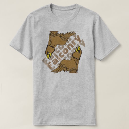 鷹狩の三重の文字 Tシャツ (デザイン正面)