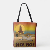 鷹狩の芸術: 長いスリップ トートバッグ (裏面)