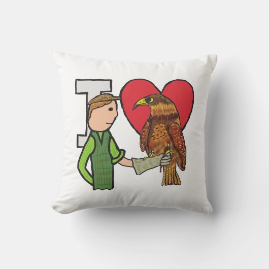 鷹狩りが大好き クッション (正面)
