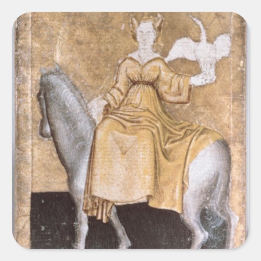 鷹狩りの場面 スクエアシール (正面)