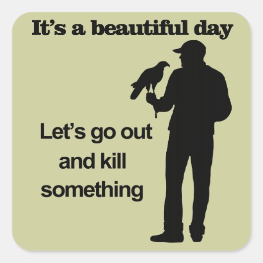 鷹狩りの美しい日 スクエアシール (正面)