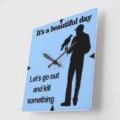 鷹狩りの美しい日 スクエア壁時計 (傾斜)