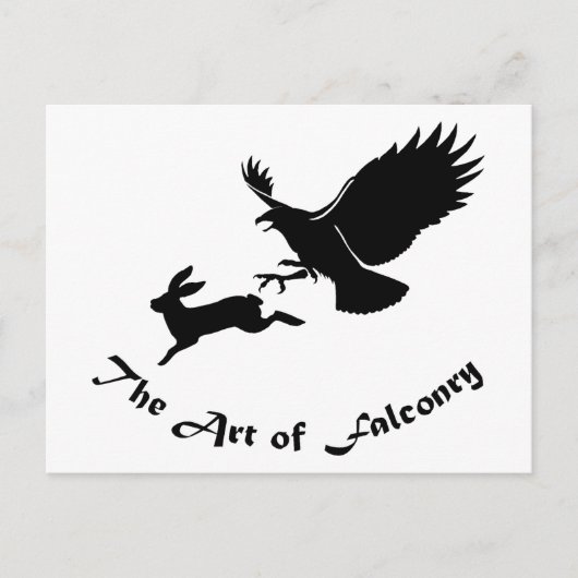 鷹狩りの芸術 – レッドテールホーク ポストカード (正面)