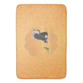 鸚鵡がゾウに出会詰まったう バスマット (正面縦)