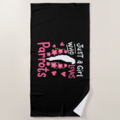 鸚鵡を愛しているだけの少女 ビーチタオル (正面)