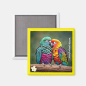 「鸚鵡写真のショーケース」 マグネット (正面/裏面)