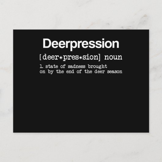鹿うつおもしろいきハンターエルク定義ハンチン ポストカード (正面)
