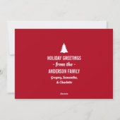 鹿おもしろいの写真とクリスマスのカスタム写真 シーズンカード (裏面)