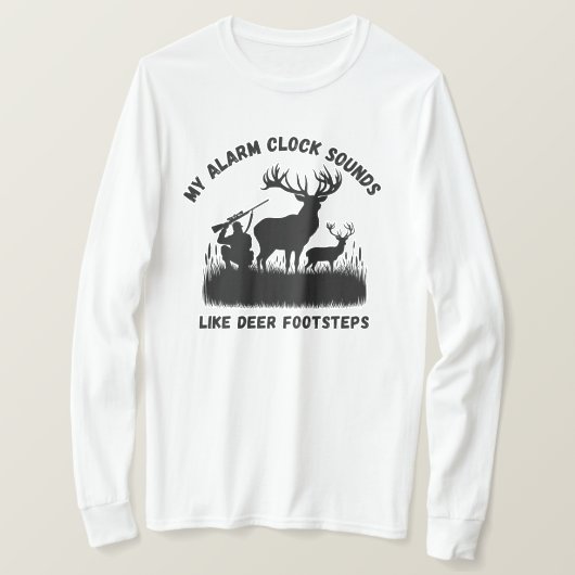 鹿おもしろい狩りことわざ | 鹿狩り Tシャツ (デザイン正面)